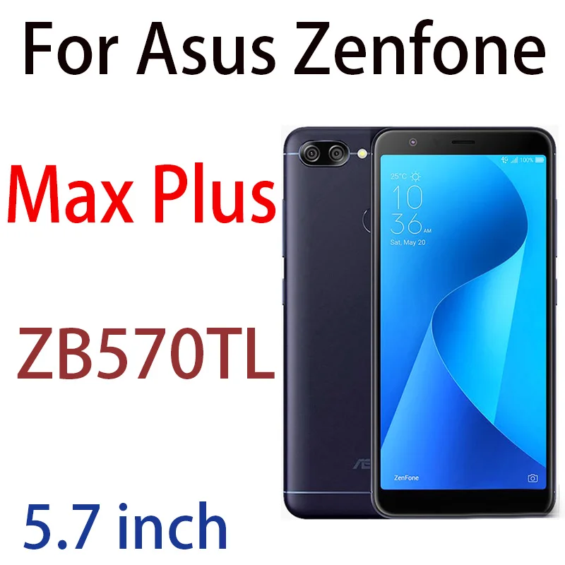 Закаленное Стекло для Asus Zenfone max pro M2 ZB631K ZB633KL M1 ZB601KL ZB555KL 5 ZE620KL 4 ZC 520 554 KL плюс ZB570TL защитный противоударный чехол - Цвет: max plus ZB570TL