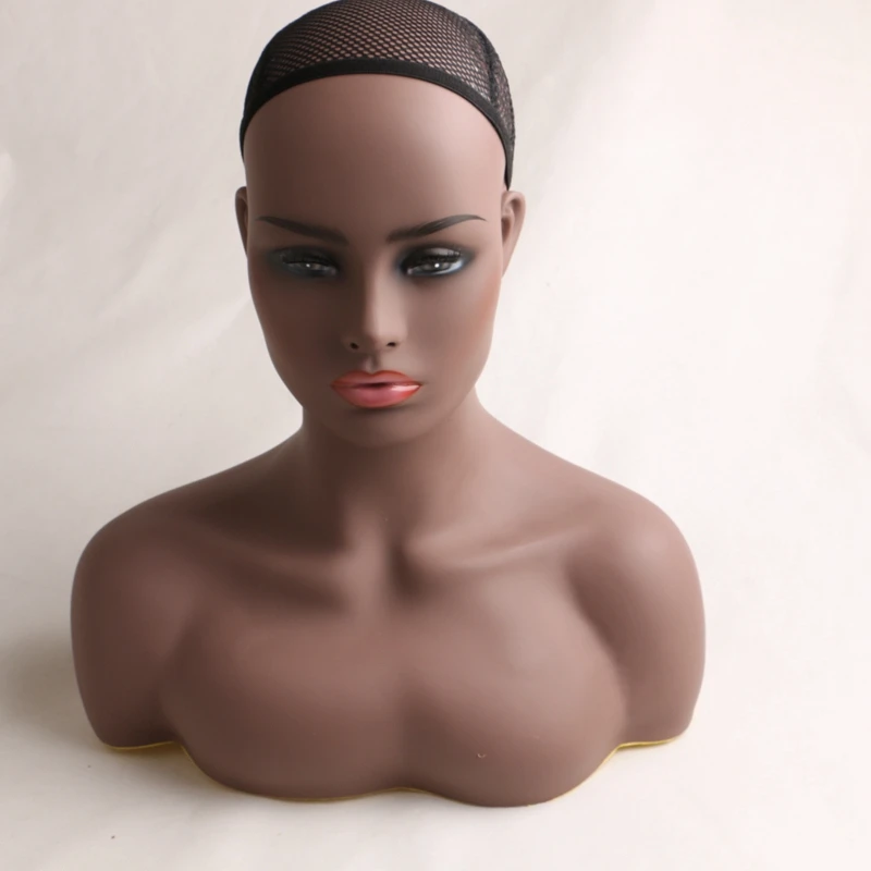 1 шт Женский реалистичный манекен голова ПВХ ювелирные изделия и шляпа дисплей форма ПВХ стенд Torson парик