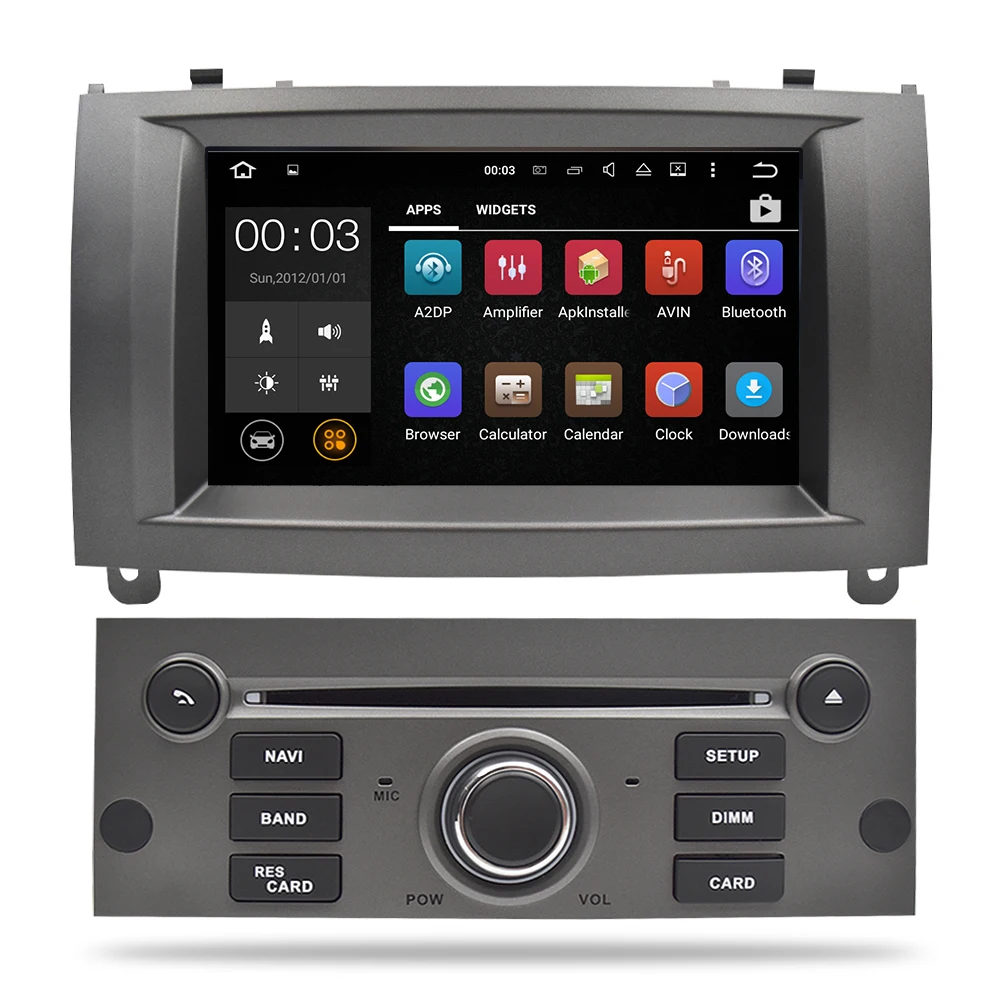 

Free Shipping Android 8.0 Car DVD Player Radio Audio For Peugeot 407 2004 -2010 Car GPS Navigation Multimedia WIFI