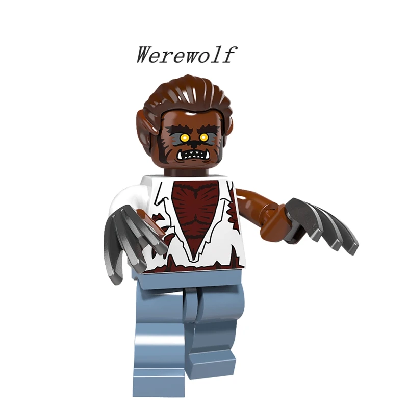 

Legoing Halloween Gift Series Werewolf Single Sale Doll Model Building Block Action Figures DIY Toy For Children Legoings Movie