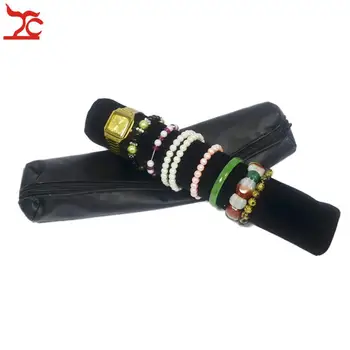 

Fashion Jewelry Organizer Bag With Pillow Bar Watch Holder Bar Bracelet Jewelry Organizer Roll Bag Jewelry Travel Rolling Bag