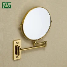 Brand New Wall Mounted Single Side 8inch Magnification Mirror for Makeup Bathroom gold Cosmetic Mirror ovarian magnification model