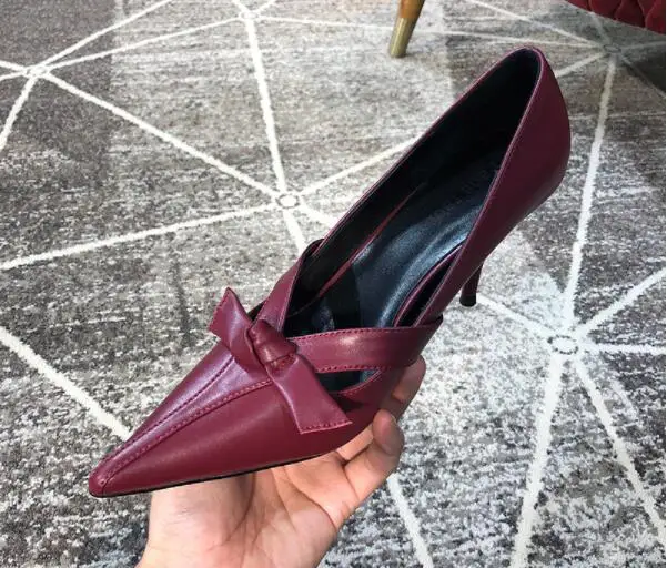Nuevo Profundo Punta as Mujeres on Fino De Poco Slip nudo Negocios Pic Buttfly Alto Fiesta As Tacón Las Pic Bombas de Elegante Zapatos rrOf150q