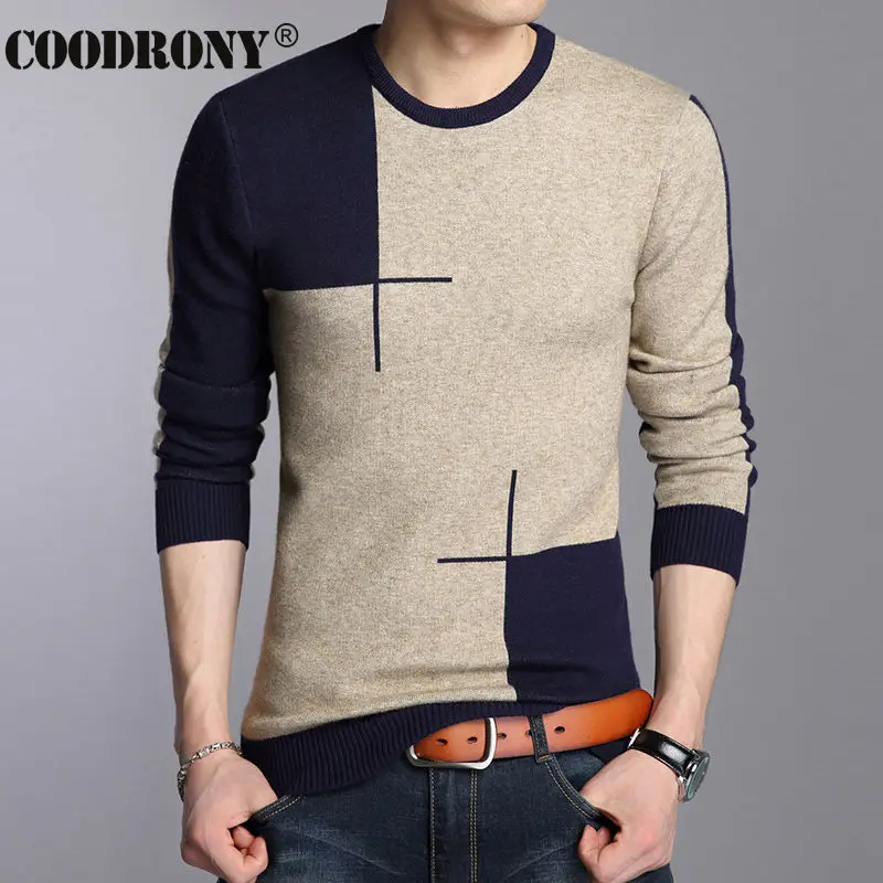 Buy COODRONY 2019 Winter New Arrivals Thick Warm Sweaters O Neck Wool Sweater Men Brand Clothing Knitted Cashmere Pullover Men 66203