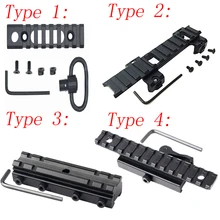 Ласточкиного хвоста Вивер Пикатинни 11/20 мм конвертер прицела 120 мм Riser баз прицел QD с плоским верхом 8/13 Слоты слинг стержня шарнирного соединения
