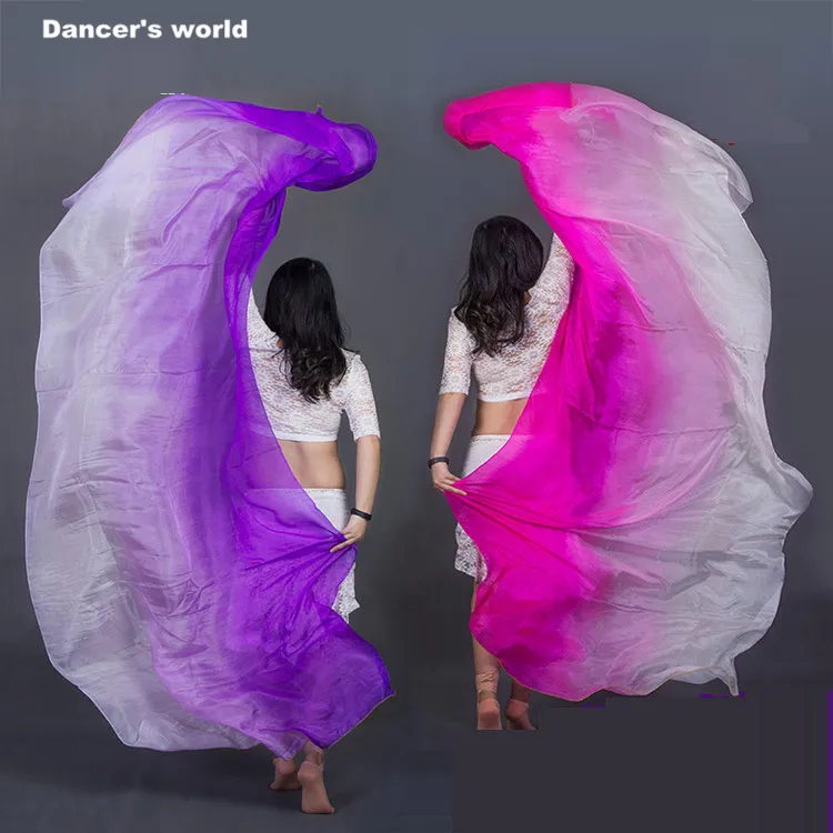 

Wholesale belly dance veil girls silk colors veil for women belly dance accessories dancer's belly dance performance veils M/L