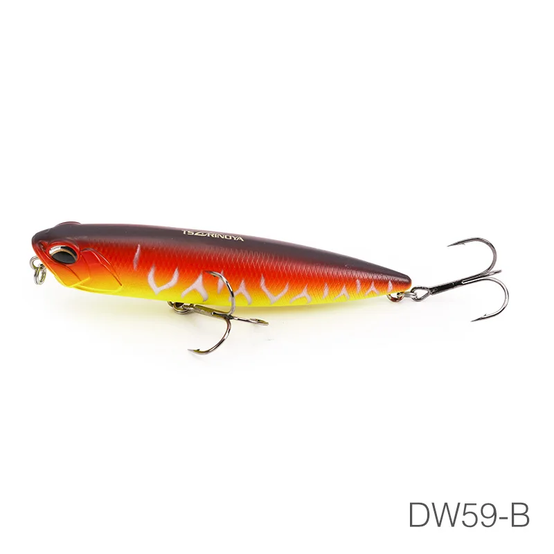 TSURINOYA для рыбалки приманки DW59 Topwater воды карандаш z-образный жесткая приманка 85 мм 10,5g искусственных поплавок-приманка 5 цветов - Цвет: DW59-B