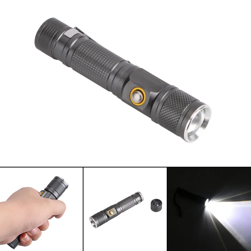 2000LM Waterproof 3 Mode T6 Flashlight Pocket Pen Light Emergency