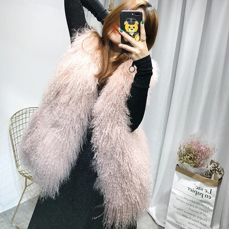 Жилет из натурального меха зимний женский жилет без рукавов|real fur vest|real furwomen real |