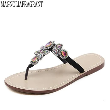 

Women Sandals Flips Flops Summer Style Shoes Woman Wedges Sandals Fashion Rivet Crystal Platform Female Slides Ladies Shoes c103