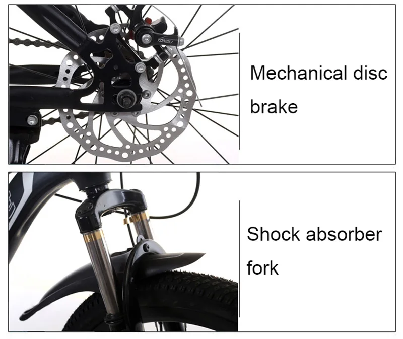 Взрослый горный велосипед односкоростной двойной дисковый тормоз амортизатор студенческий горный велосипед 20 дюймов