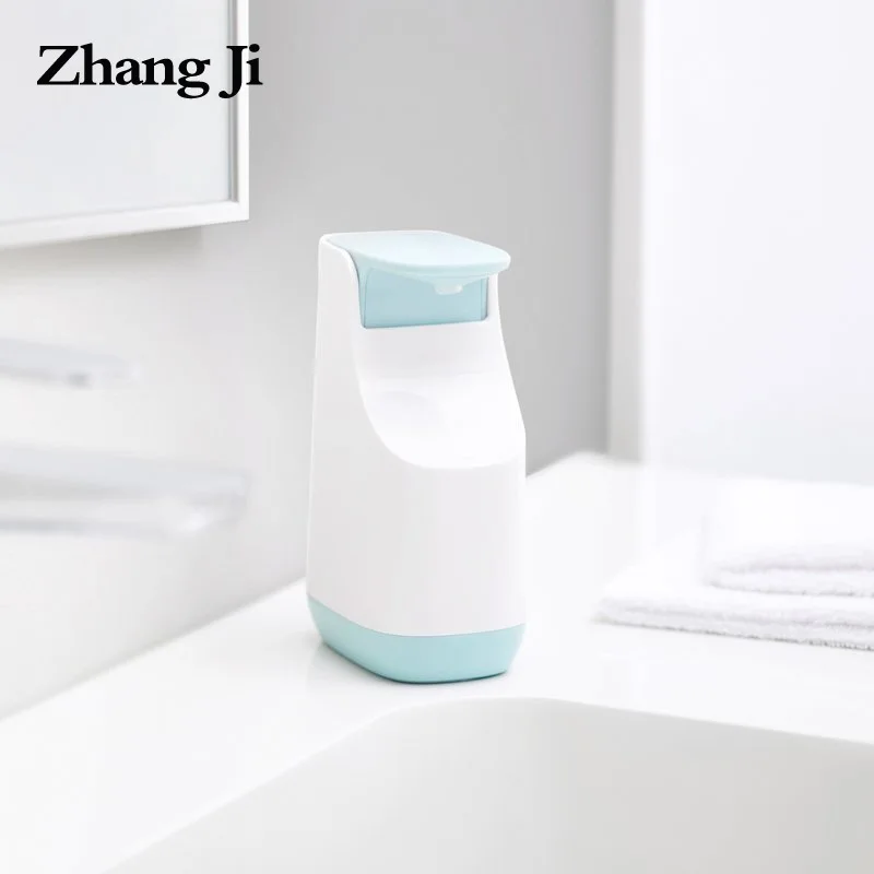 

ZHANGJI 350ml Compact Soap Pump Non-Slip Base Handy Fill-Level Window Non-Drip Nozzle Liquid Soap Bathroom Kitchen Space-Saving