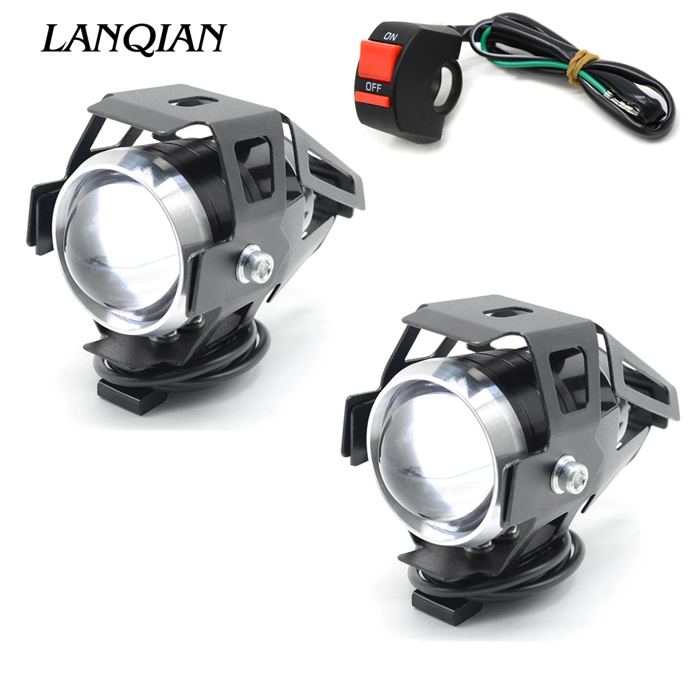 

Universal 12V Motorcycle Metal Headlight Driving Spot Head Lamp Fog Light For SUZUKI GSR 750 GW250 GSXR 600 750 1000 1300 C50