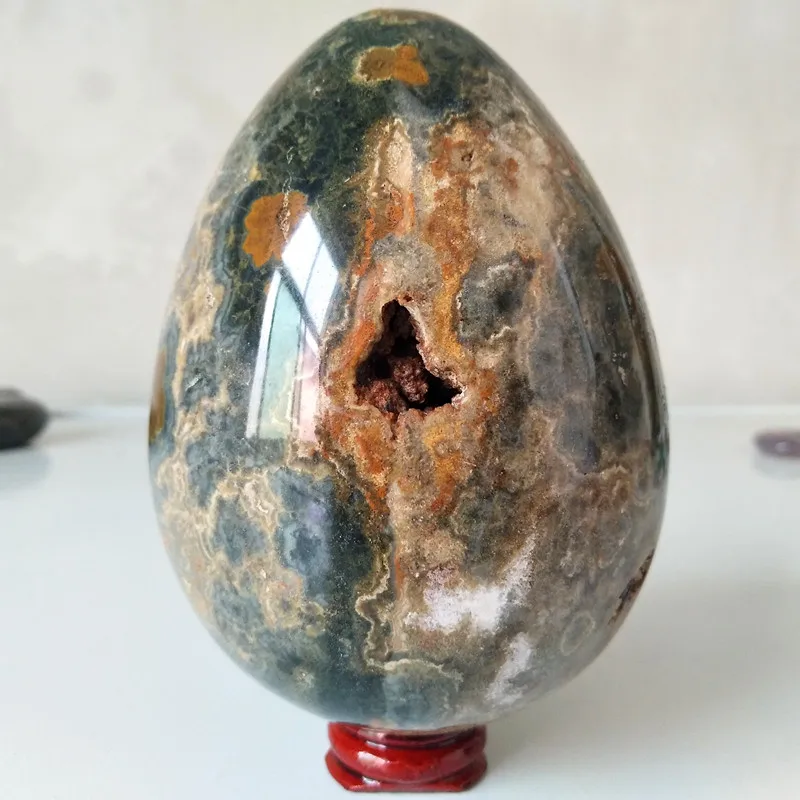 2pcs Oversized stone ocean jasper crystal egg home decoration feng shui chakra treatment crystals