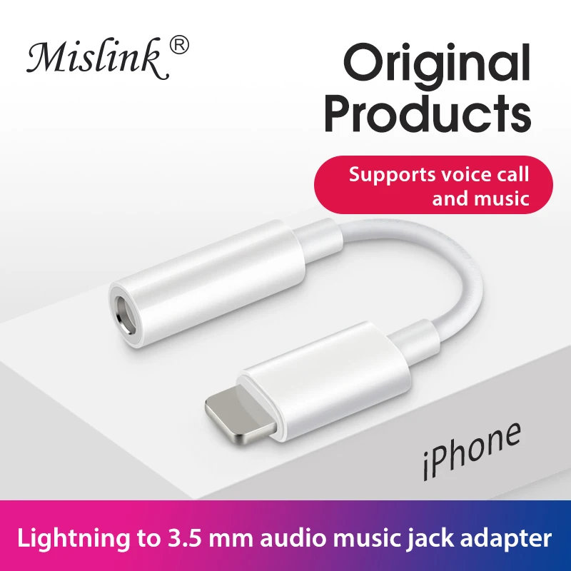 

Original for apple lightning to 3.5mm headphone jack adapter aux audio converter cable for iPhone xs max xr x 8 7 plus ios 12 11
