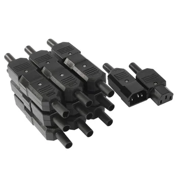 

UXCELL 20pcs/10Pairs IEC320 AC 250V 10A C14 Male + C13 Female Inline Rewirable Main Power Socket Plug Connector New Arrival