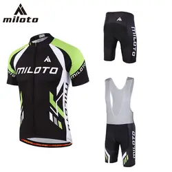 Miloto 2018 Pro Team Для мужчин Велоспорт майки короткий рукав велосипед Джерси Устанавливает Велоспорт рубашки Одежда для Для мужчин Майо Ciclismo