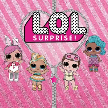 

SJOLOON Birthday Background Cartoon LOL Surprise Baby & Newborn Birthday Party Decor Vinyl Photography Backdrop for Studio Props