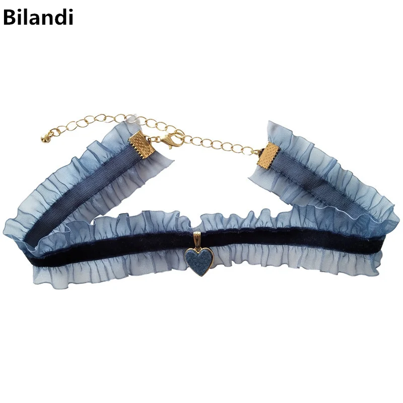 

Sweet Design Love Lace Heart Pendant Choker Necklace For Girl Jewelrly