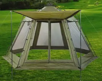 

5 6 8 10 Person Anti Rain Wind Proof Hexagon Family Gazebo Party Awning Self Driving Pergola Beach Fishing Outdoor Camping Tent