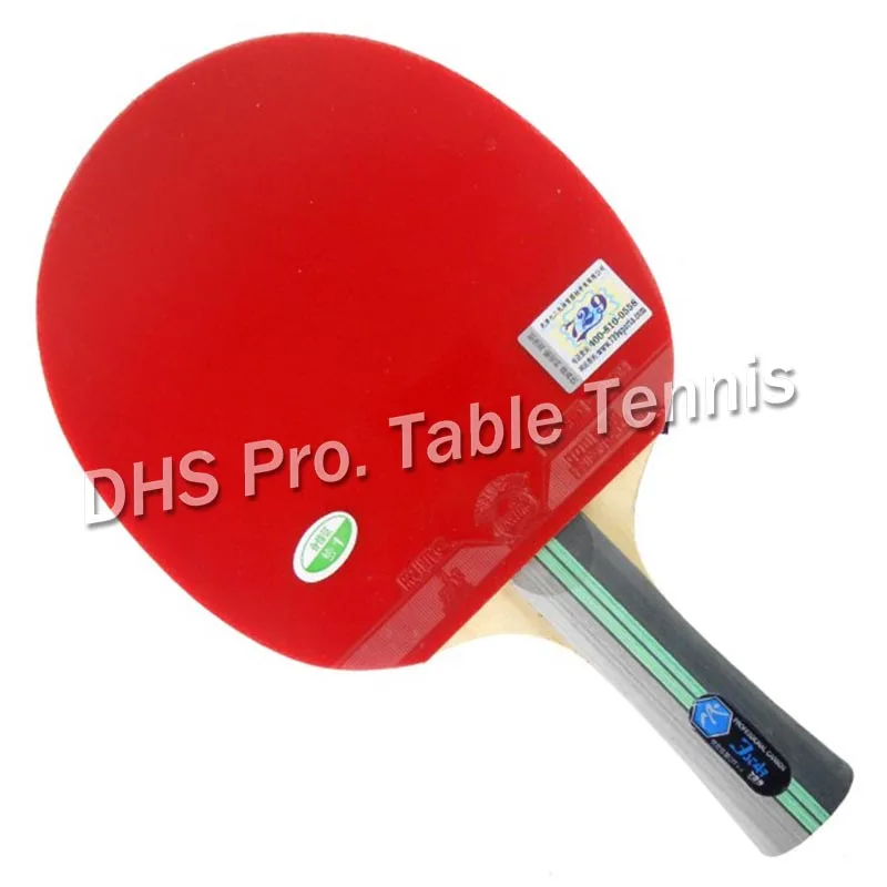 

RITC 729 3-star 3star 3 star pips-in table tennis pingpong racket + a bat case Shakehand long handle FL