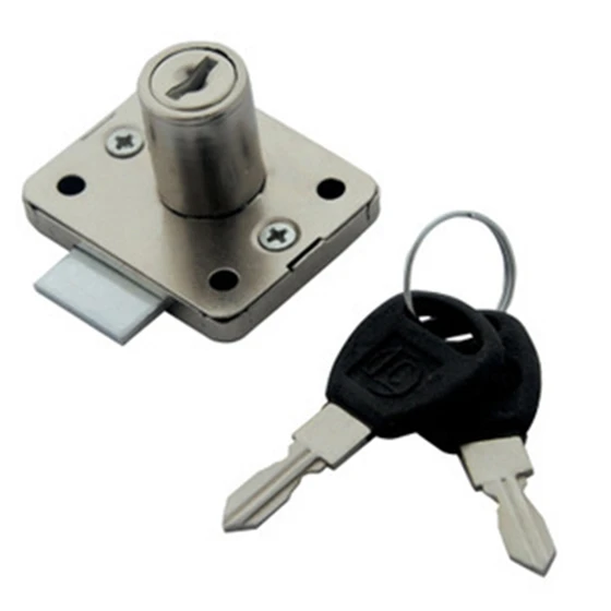 

EWS-Cylinder Silver Tone Deadbolt Drawer Lock 2 Keys for Cabinet Cupboard