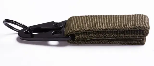 1PC  Carabiner High Strength Nylon Key Hook MOLLE Webbing Buckle Hanging System Belt Buckle Hanging Camping Hiking Accessories green