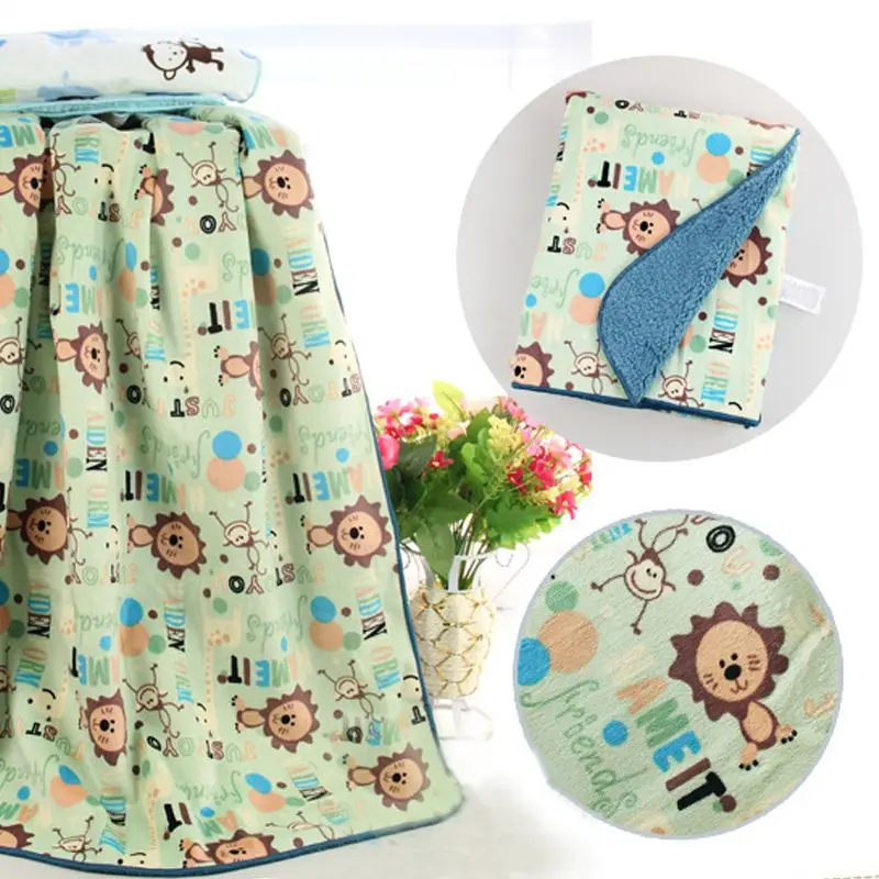 Baby Layer Fleece Infant Swaddle Envelope font b Stroller b font Wrap Blankets Thicken Baby Bedding