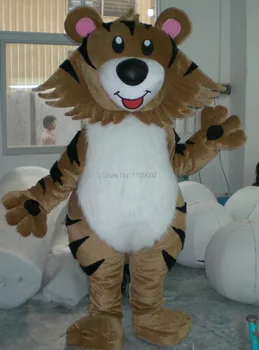 

Adult lovely cartoon character brown tiger Mascot Costume fancy dress party costumes adult size for Halloween