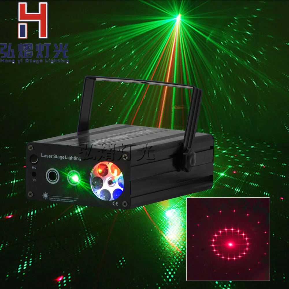 

Full Color 2in1 Laser Stage Light Projector 3W Blue LED Stage Effect Lighting for DJ Disco Party KTV With Remote Control