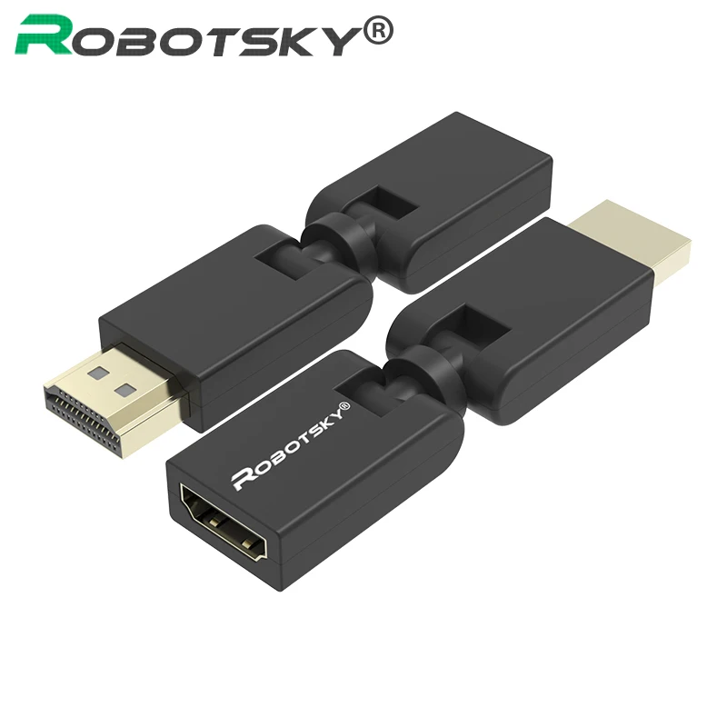 

Robotsky 360 Degree Rotation HDMI Male to HDMI Female Converter Adapter for HDTV XBOX PS3 DVD Projector