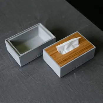 

Creative vintage industrial style concrete tissue box Individual art small fresh cement tissue box decoration