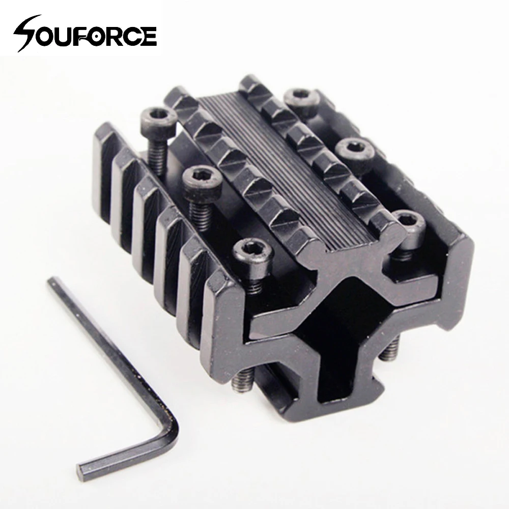 أزياء Hotsales الصيد اكسسوارات العالمي 4 السكك الحديدية على برميل من 20 ملليمتر جبل Picatinny السكك الحديدية و يفر مع 5 فتحات شحن مجانا K