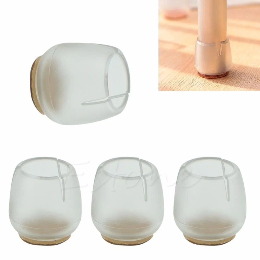 

E74 Chair Leg Cap Rubber Feet Protector Pads Furniture Table Covers Round Bottom New
