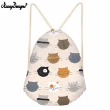 3D Cartoon Cat Drawstring Bag Backpack For Children Travel Storag Backpack Girls Daily Sport Bags Drop Shipping Kids String Bags