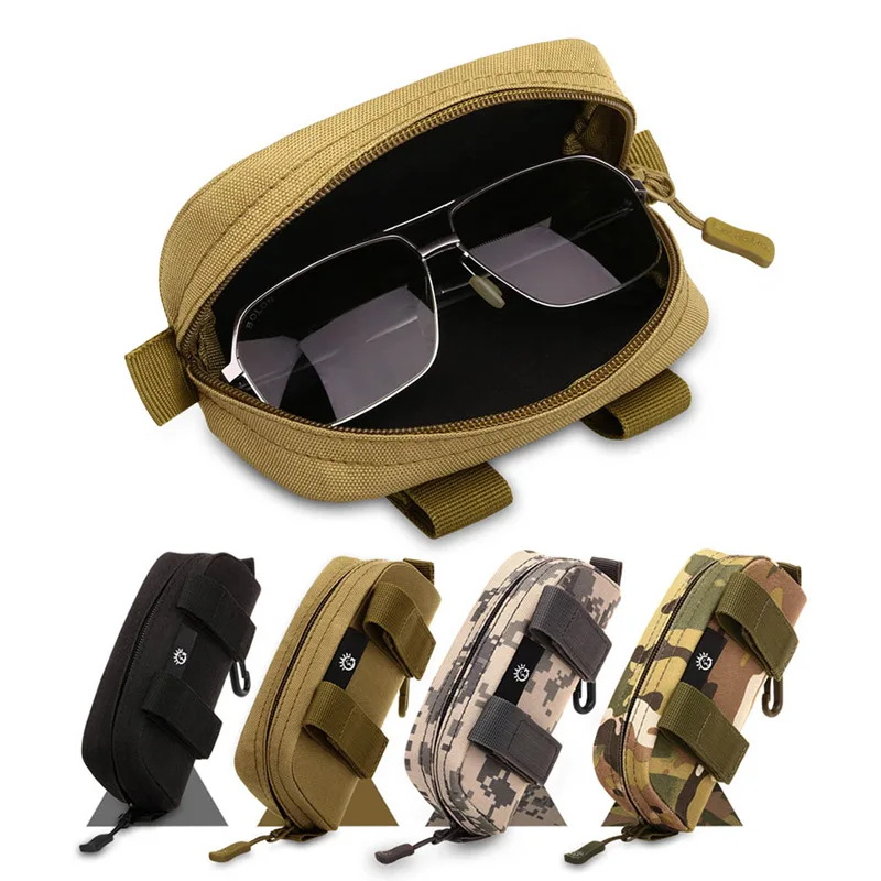 4 Colors Unisex Camouflage Glasses Bag Nylon Waterproof Sunglasses