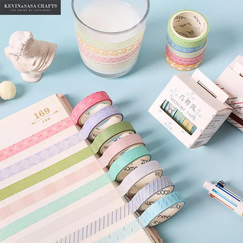 

5Pcs/Set Printing Washi Tape Set 10mm*5m Quality Stationery Diy Scrapbooking Photo Album School Tools Scrapbook Stickers Gift
