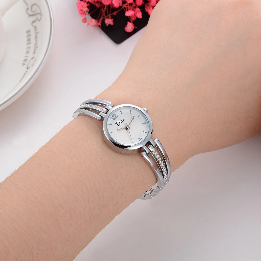 DISU девушка браслет часы светильник роскошный темперамент подарок на день рождения женские часы и браслет набор relogio feminino