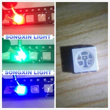 2000 шт. 5050 RGB SMD/SMT СВЕТОДИОДНЫЙ 5050 красный зеленый синий PLCC-6 3 чипа супер яркий светильник высокого качества SMD светодиодный красочный RGB