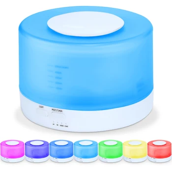 

VVPEC Air Humidifier Wood Grain Aroma Diffuse Desk Humidificador decoration Essential Oil Mist Maker LED Light for Home