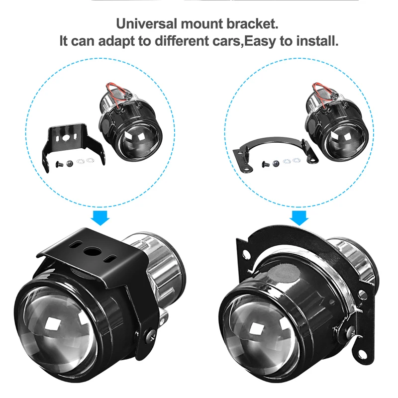 2,5 дюймов HID Биксеноновые Противотуманные фары проектор линзы фары для вождения модифицированные для Suzuki Swift Ford Subaru Renault honda стиль автомобиля