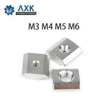 

Sliding Nut T-nut Aluminum M3 M4 M5 M6 Carbon Steel For 2020 Profile Lot But 50pcs Extrusions Furniture Axk Metalworking 10cm X