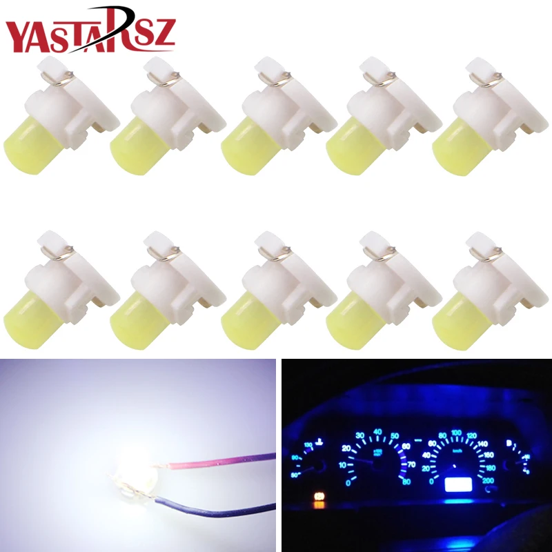

10PCS T4.2 LED Car Light Bulb Cluster Gauges Dashboard White / Blue / Red instruments Panel Climate Base Lamp Light accessories