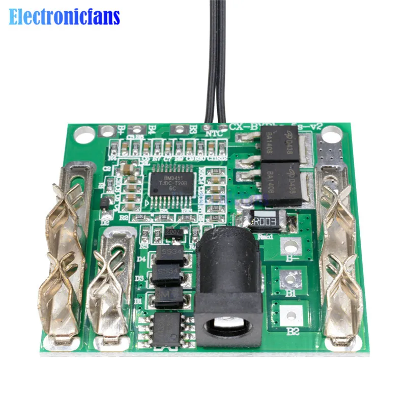  Battery Charging Protection Board 5S 18/21V 20A Li-Ion Lithium Battery Pack Protection Circuit Boar