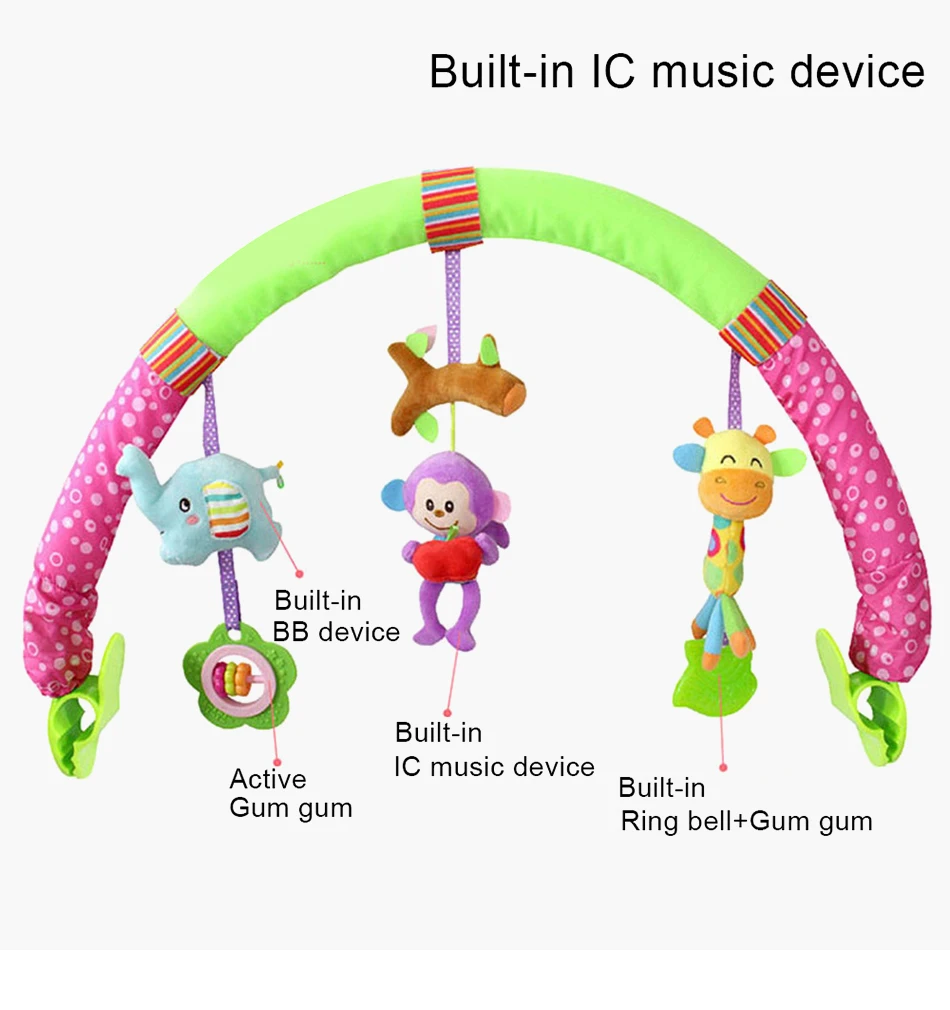 Погремушки для новорожденных, Детские милые игрушки, детская коляска, автомобильный зажим, токарное подвесное сиденье и коляска, игрушки, мобильные развивающие игрушки, 0-12 месяцев