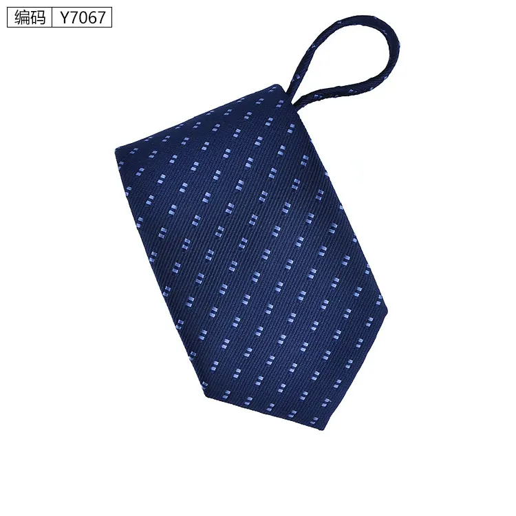 Новинка, мужские галстуки на молнии 7 см, деловой модный стиль, тонкий мужской галстук на шею, простой дизайн, одноцветные вечерние галстуки - Цвет: Y7067