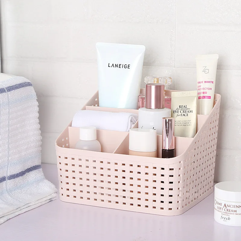

Multi-Purpose Desktop Organizer Plastic Makeup Storage Box Case Pen Pencil Holder Cosmetic Make Up Organizer Bathroom Container