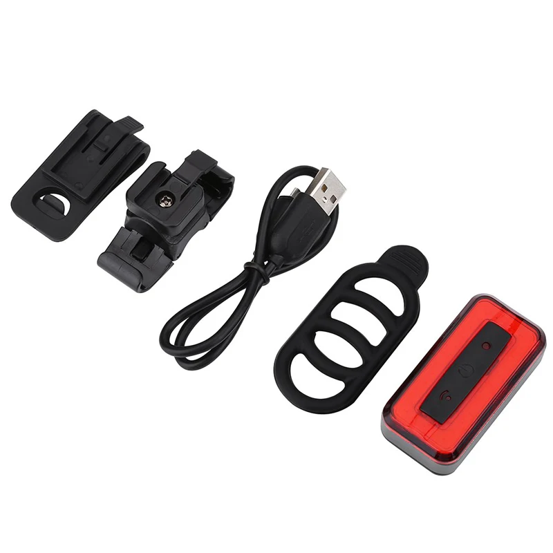 Discount Dropshipping USB Rechargeable Bike Safety Tail Light Waterproof LED Bicycle Red Rear Light With Batteries for Cycling Safety 1