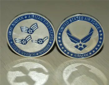 

U.S. Air Force Airman USAF Nickel Challenge Coin, Free delicery