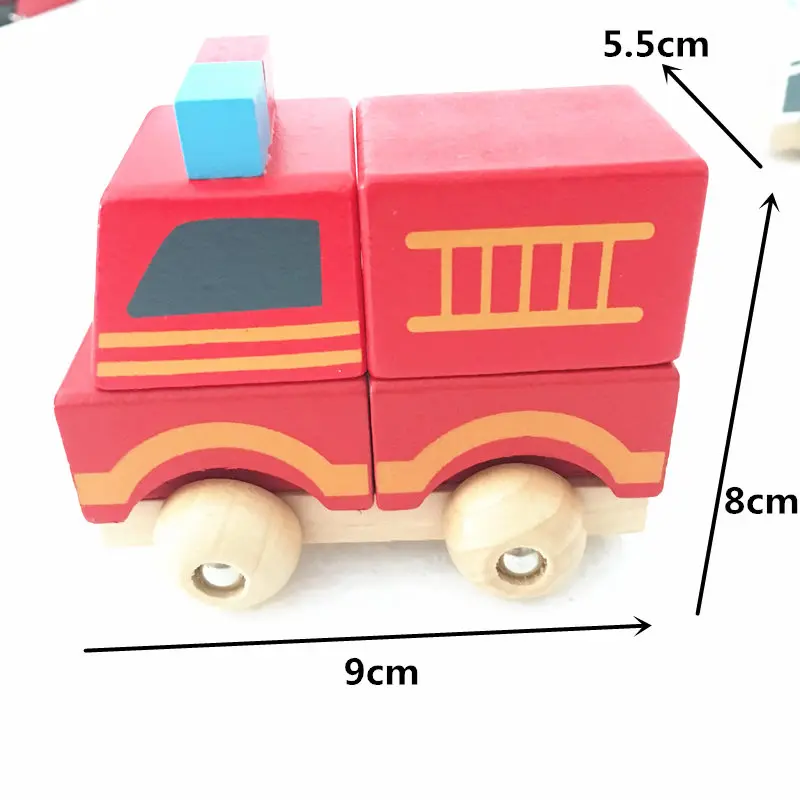Детские игрушки блоки автомобиля скорая помощь/грузовик/Полиция строительные блоки деревянные игрушки модель автомобиля Детский развивающий подарок на день рождения